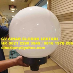 Lampu Pilar Taman Bulat 30cm